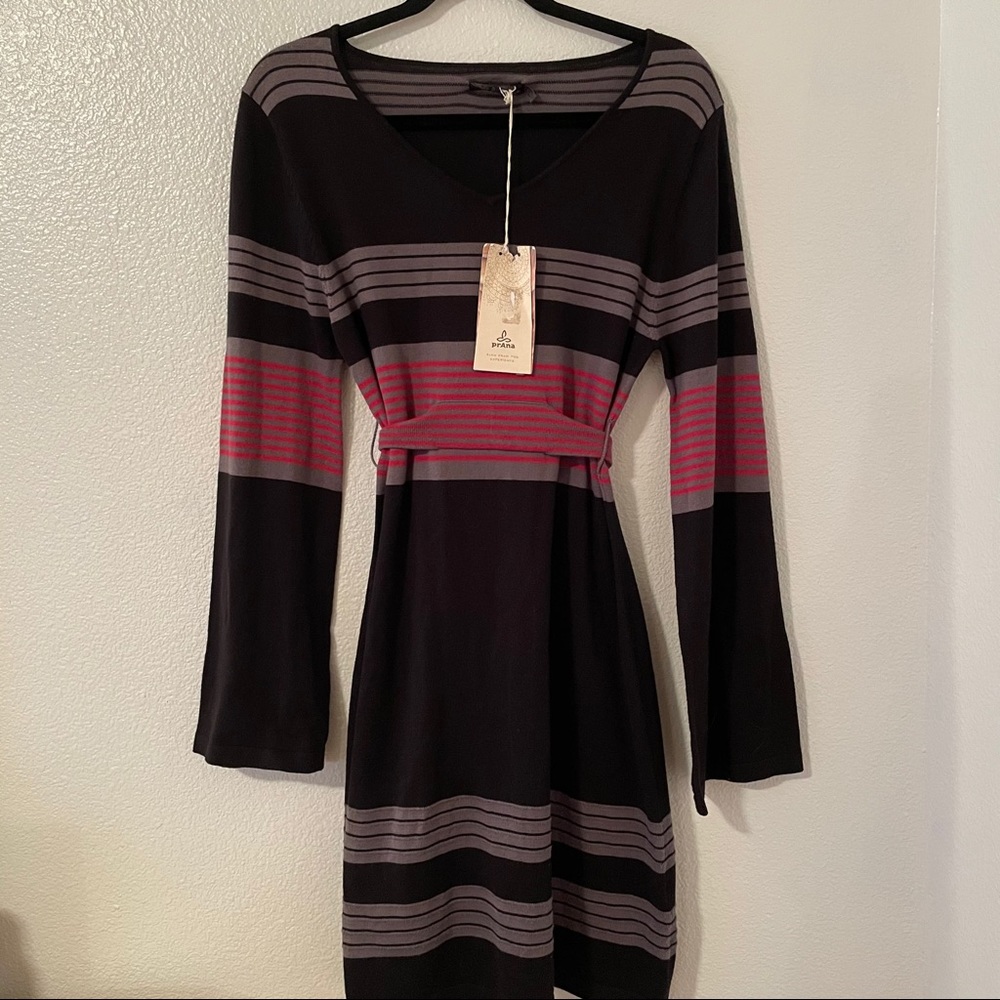 Prana Striped Sweater Dress M